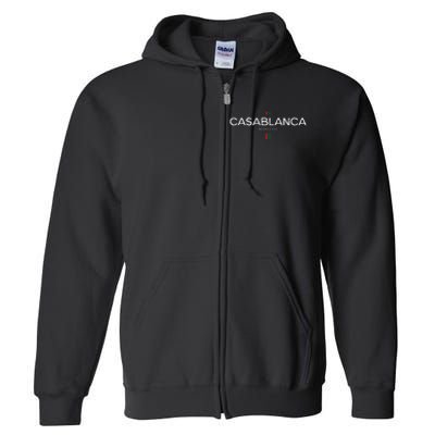 Casablanca Morocco Retro Vintage Full Zip Hoodie