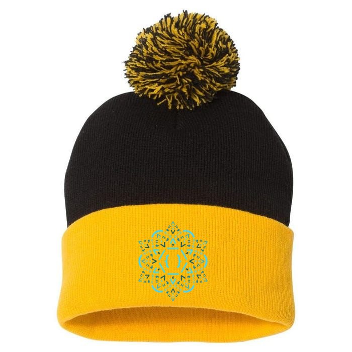 Code Mandala React Framework Pom Pom 12in Knit Beanie