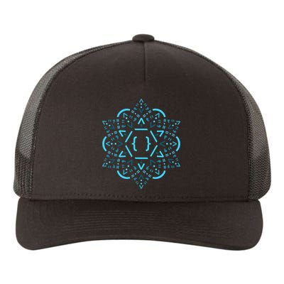 Code Mandala React Framework Yupoong Adult 5-Panel Trucker Hat