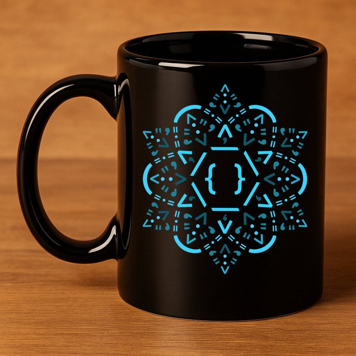 Code Mandala React Framework 11oz C Handle Ceramic Mug