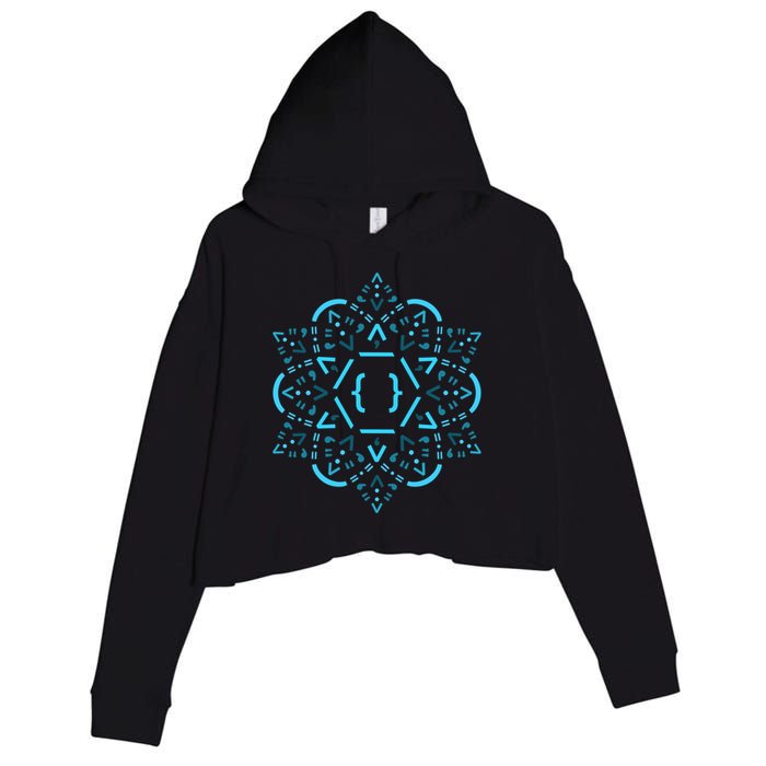 Code Mandala React Framework Crop Fleece Hoodie