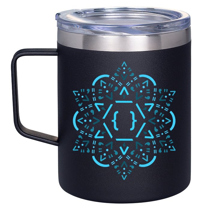 Code Mandala React Framework 12oz Stainless Steel Coffee Mug
