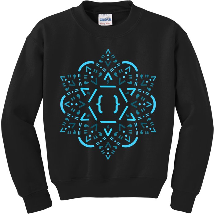 Code Mandala React Framework Kids Sweatshirt