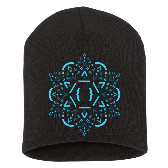 Code Mandala React Framework Short Acrylic Beanie