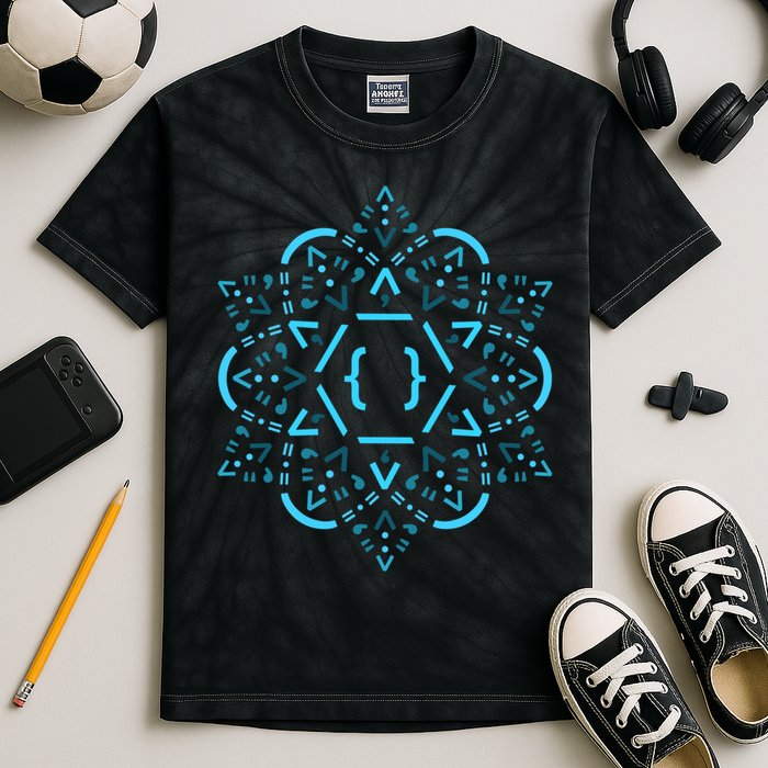 Code Mandala React Framework Kids Tie-Dye T-Shirt