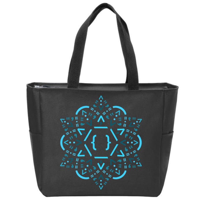 Code Mandala React Framework Zip Tote Bag