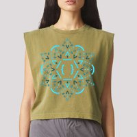Code Mandala React Framework Garment-Dyed Women's Muscle Tee