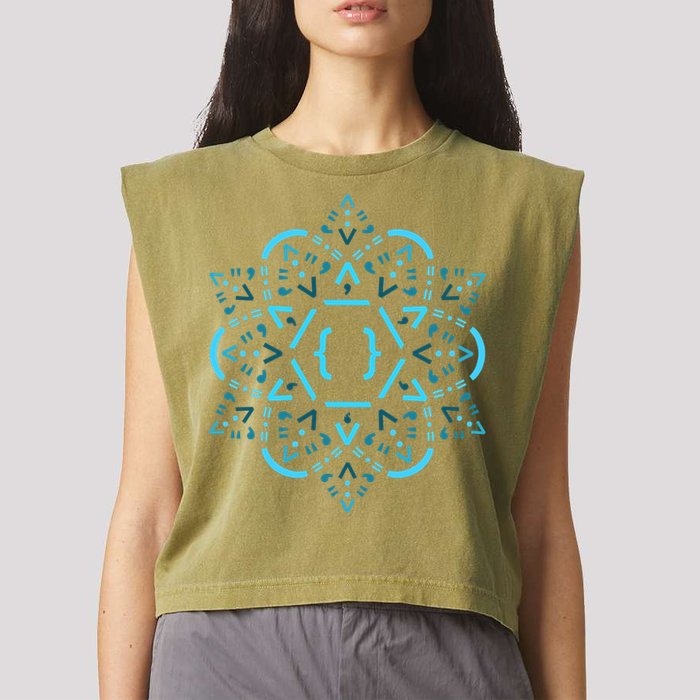 Code Mandala React Framework Garment-Dyed Women's Muscle Tee
