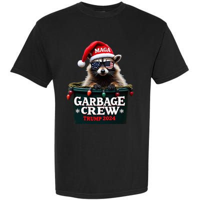 Christmas Maga Raccoon Garbage Crew Trump 2024 Garment-Dyed Heavyweight T-Shirt