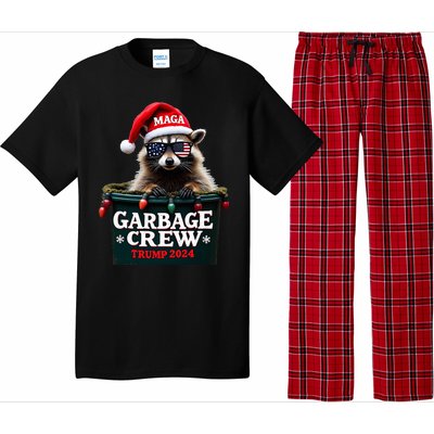 Christmas Maga Raccoon Garbage Crew Trump 2024 Pajama Set