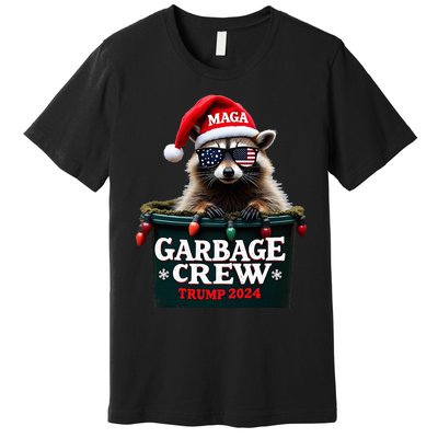 Christmas Maga Raccoon Garbage Crew Trump 2024 Premium T-Shirt