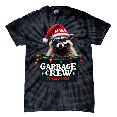 Christmas Maga Raccoon Garbage Crew Trump 2024 Tie-Dye T-Shirt