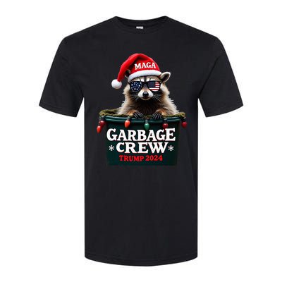 Christmas Maga Raccoon Garbage Crew Trump 2024 Softstyle CVC T-Shirt