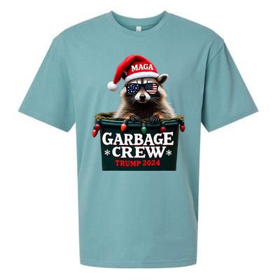 Christmas Maga Raccoon Garbage Crew Trump 2024 Sueded Cloud Jersey T-Shirt