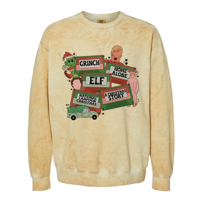 Christmas Movie Retro Caset Tapes Colorblast Crewneck Sweatshirt