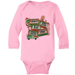 Christmas Movie Retro Caset Tapes Baby Long Sleeve Bodysuit