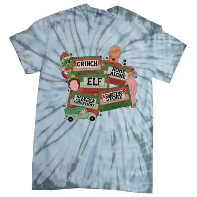 Christmas Movie Retro Caset Tapes Tie-Dye T-Shirt