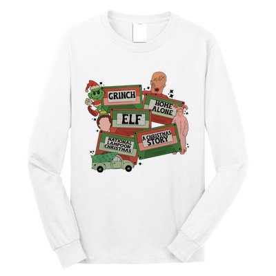 Christmas Movie Retro Caset Tapes Long Sleeve Shirt