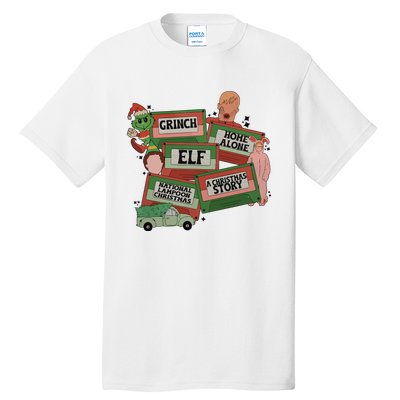 Christmas Movie Retro Caset Tapes Tall T-Shirt