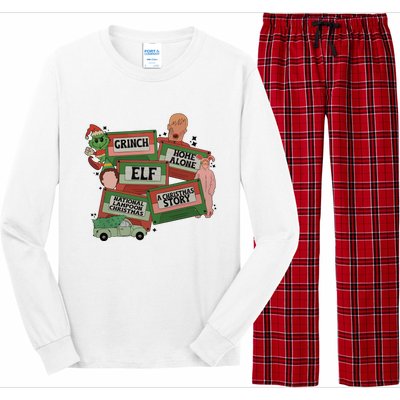 Christmas Movie Retro Caset Tapes Long Sleeve Pajama Set