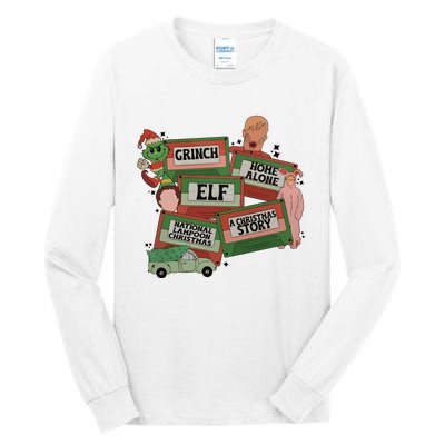 Christmas Movie Retro Caset Tapes Tall Long Sleeve T-Shirt