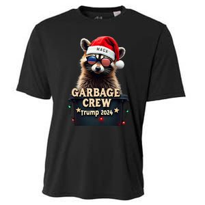 Christmas Maga Raccoon Garbage Crew Trump 2024 Cooling Performance Crew T-Shirt