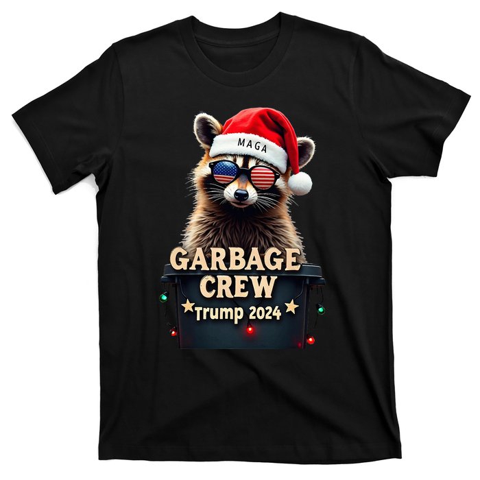 Christmas Maga Raccoon Garbage Crew Trump 2024 T-Shirt