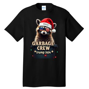 Christmas Maga Raccoon Garbage Crew Trump 2024 Tall T-Shirt