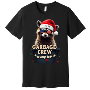 Christmas Maga Raccoon Garbage Crew Trump 2024 Premium T-Shirt