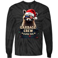 Christmas Maga Raccoon Garbage Crew Trump 2024 Tie-Dye Long Sleeve Shirt