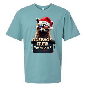 Christmas Maga Raccoon Garbage Crew Trump 2024 Sueded Cloud Jersey T-Shirt