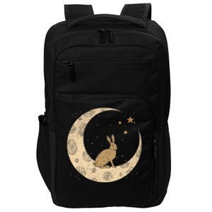 Crescent Moon Rabbit Stars Wiccan Wicca Witch Moon Phases Meaningful Gift Impact Tech Backpack