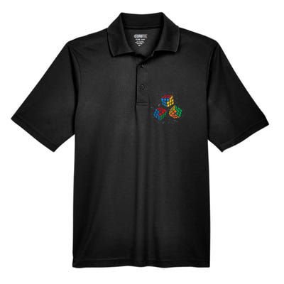 Cool Math Rubik Rubix Rubics Player Cube Math Lovers Men's Origin Performance Pique Polo