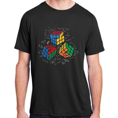 Cool Math Rubik Rubix Rubics Player Cube Math Lovers Adult ChromaSoft Performance T-Shirt