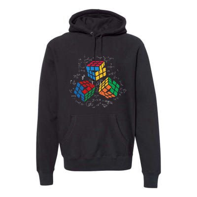 Cool Math Rubik Rubix Rubics Player Cube Math Lovers Premium Hoodie