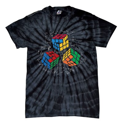 Cool Math Rubik Rubix Rubics Player Cube Math Lovers Tie-Dye T-Shirt