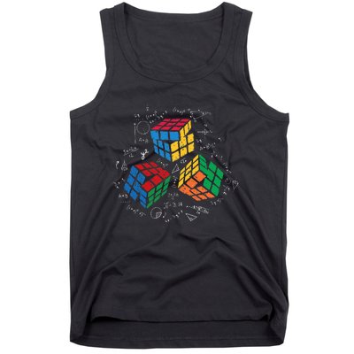 Cool Math Rubik Rubix Rubics Player Cube Math Lovers Tank Top