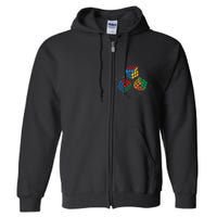 Cool Math Rubik Rubix Rubics Player Cube Math Lovers Full Zip Hoodie