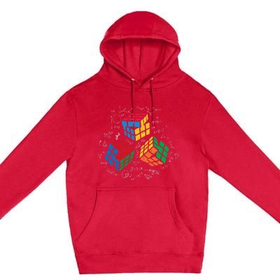 Cool Math Rubik Rubix Rubics Player Cube Math Lovers Premium Pullover Hoodie