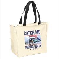 Catch Me Riding Dirty Trump Garbage Man In Trash Truck Zip Tote Bag