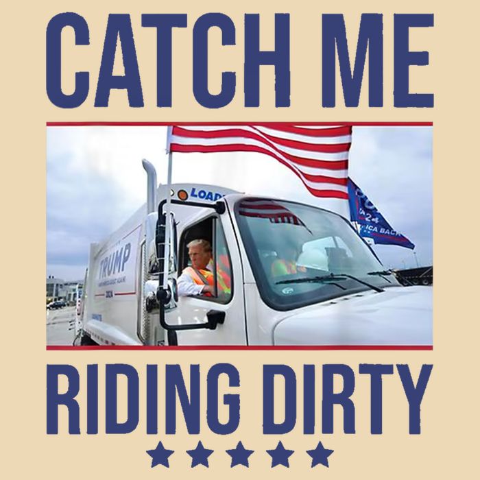 Catch Me Riding Dirty Trump Garbage Man In Trash Truck Zip Tote Bag