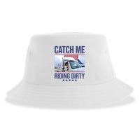 Catch Me Riding Dirty Trump Garbage Man In Trash Truck Sustainable Bucket Hat