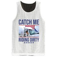 Catch Me Riding Dirty Trump Garbage Man In Trash Truck Mesh Reversible Basketball Jersey Tank