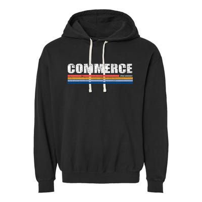 Commerce Michigan Retro Garment-Dyed Fleece Hoodie