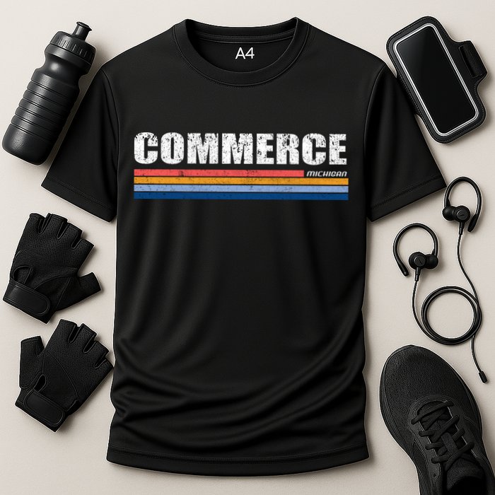 Commerce Michigan Retro Cooling Performance Crew T-Shirt