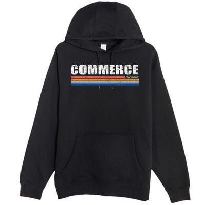Commerce Michigan Retro Premium Pullover Hoodie