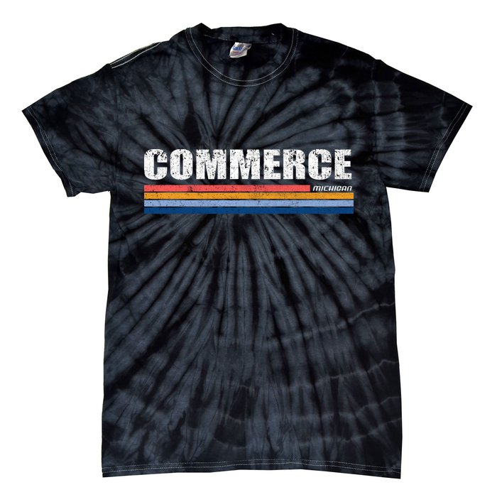Commerce Michigan Retro Tie-Dye T-Shirt