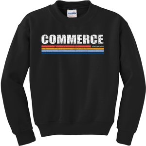 Commerce Michigan Retro Kids Sweatshirt