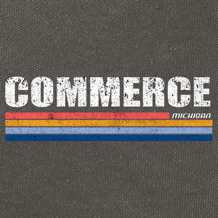 Commerce Michigan Retro Cotton Canvas Backpack