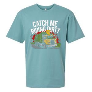 Catch Me Riding Dirty Garbage Vote Trump 2024 Sueded Cloud Jersey T-Shirt